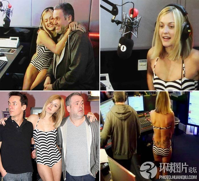 BBC美女主播菲妮·科顿打赌输脱衣，穿三点主持导致网络瘫痪
