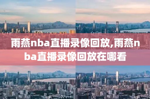 雨燕nba直播录像回放,雨燕nba直播录像回放在哪看-第1张图片-懂球帝